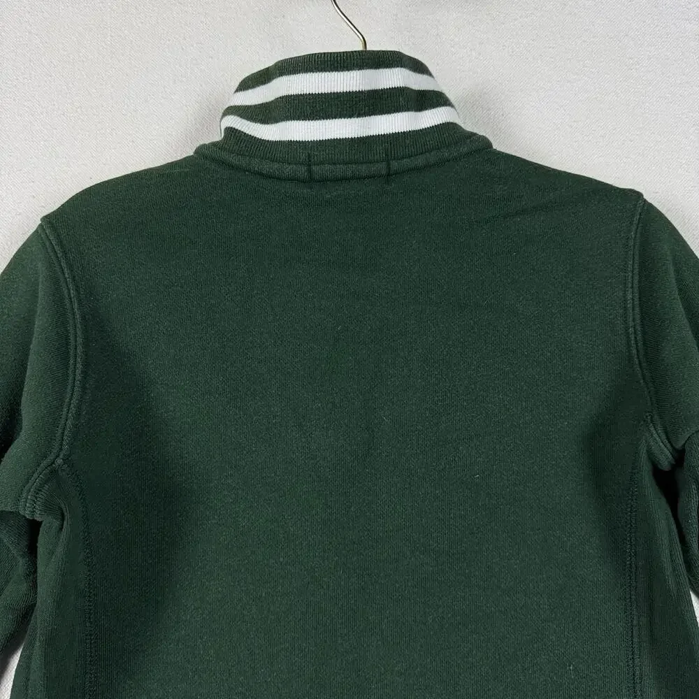 Polo Ralph Lauren Toddler‎ Quarter Zip Sweater Size 4T Green Stripe Collar